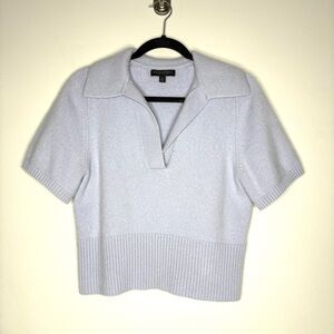 Banana Republic Light Gray V-Neck Sweater